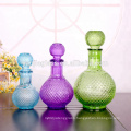 250ml 500ml Colored glass wine bottle with glass stopper